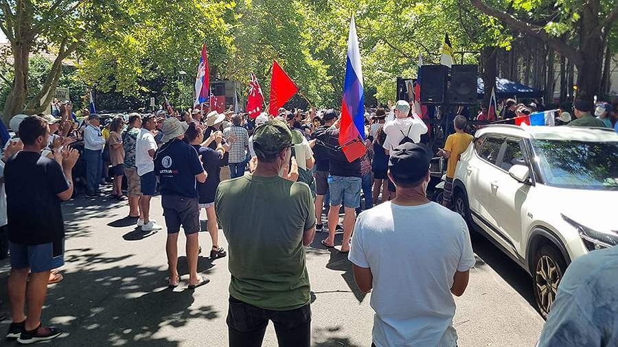 A rally in support of Russia and Putin was held in Australia
